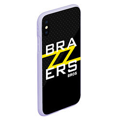 Чехол iPhone XS Max матовый Brazzers Bros, цвет: 3D-светло-сиреневый — фото 2