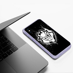 Чехол iPhone XS Max матовый Gamers 2: Black collection, цвет: 3D-светло-сиреневый — фото 2