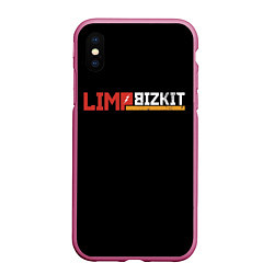 Чехол iPhone XS Max матовый Limp Bizkit, цвет: 3D-малиновый