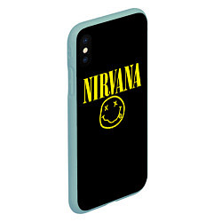 Чехол iPhone XS Max матовый Nirvana Rock, цвет: 3D-мятный — фото 2