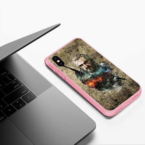 Чехол iPhone XS Max матовый Ведьмак Геральт / 3D-Баблгам – фото 3