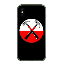 Чехол iPhone XS Max матовый Pink Floyd: Hammers, цвет: 3D-темно-зеленый