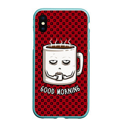 Чехол iPhone XS Max матовый Good Morning, цвет: 3D-мятный