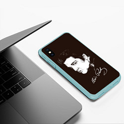 Чехол iPhone XS Max матовый Elvis Presley, цвет: 3D-мятный — фото 2