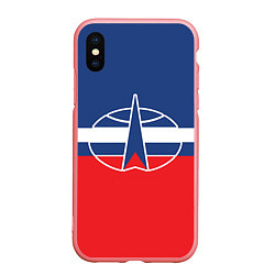 Чехол iPhone XS Max матовый Флаг космический войск РФ, цвет: 3D-баблгам