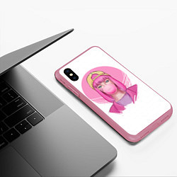 Чехол iPhone XS Max матовый Bubble Gum, цвет: 3D-малиновый — фото 2