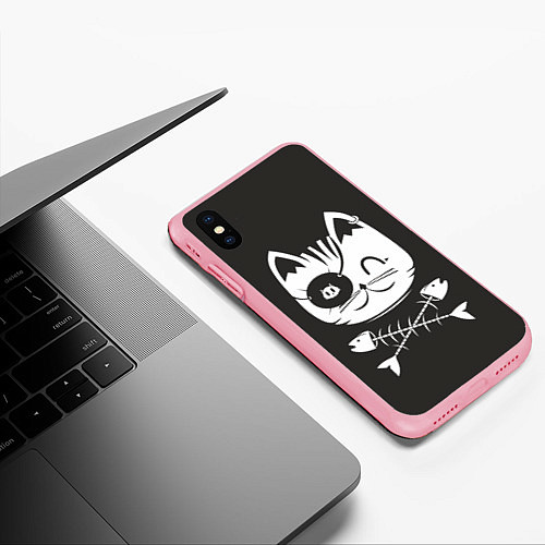 Чехол iPhone XS Max матовый Кот пират / 3D-Баблгам – фото 3