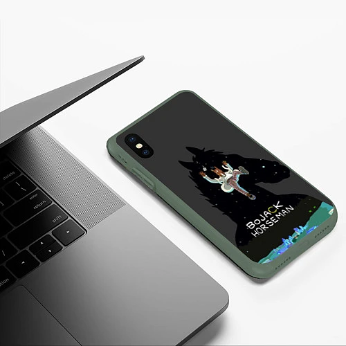 Чехол iPhone XS Max матовый Bojack Horseman / 3D-Темно-зеленый – фото 3