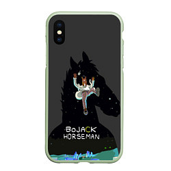 Чехол iPhone XS Max матовый Bojack Horseman, цвет: 3D-салатовый