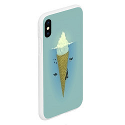 Чехол iPhone XS Max матовый Мороженко, цвет: 3D-белый — фото 2
