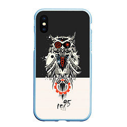 Чехол iPhone XS Max матовый TDD Owl 95, цвет: 3D-голубой