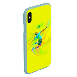 Чехол iPhone XS Max матовый Волейбол, цвет: 3D-мятный — фото 2