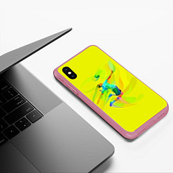 Чехол iPhone XS Max матовый Волейбол, цвет: 3D-малиновый — фото 2