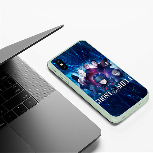Чехол iPhone XS Max матовый Ghost In The Shell 10 / 3D-Салатовый – фото 3