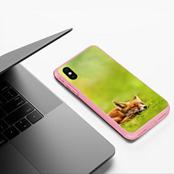 Чехол iPhone XS Max матовый Лисичка спит, цвет: 3D-баблгам — фото 2