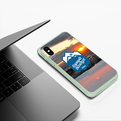 Чехол iPhone XS Max матовый Горный воздух, цвет: 3D-салатовый — фото 2