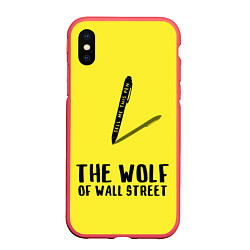Чехол iPhone XS Max матовый The Wolf of Wall Street, цвет: 3D-красный