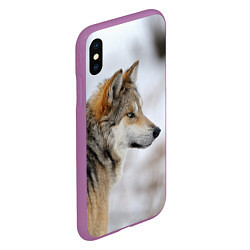 Чехол iPhone XS Max матовый Хозяин леса, цвет: 3D-фиолетовый — фото 2