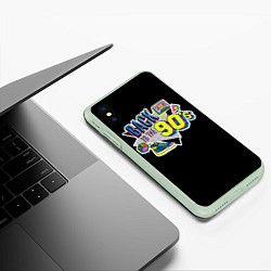 Чехол iPhone XS Max матовый Назад в 90-е!, цвет: 3D-салатовый — фото 2