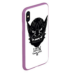 Чехол iPhone XS Max матовый Lion: Demon Witch, цвет: 3D-фиолетовый — фото 2