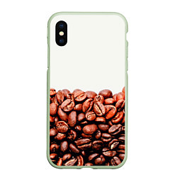 Чехол iPhone XS Max матовый Coffee, цвет: 3D-салатовый