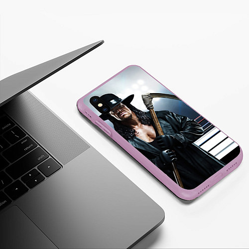 Чехол iPhone XS Max матовый Гробовщик 1 / 3D-Сиреневый – фото 3