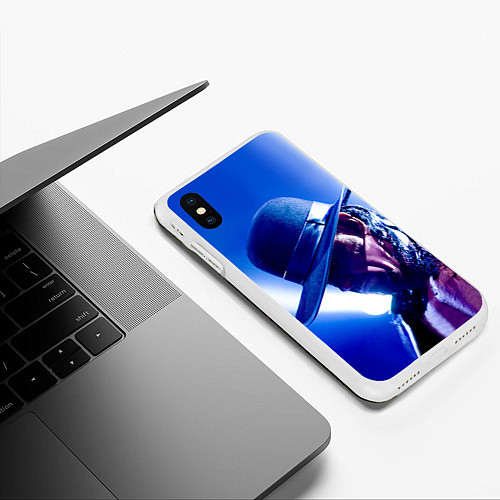 Чехол iPhone XS Max матовый Гробовщик 4 / 3D-Белый – фото 3