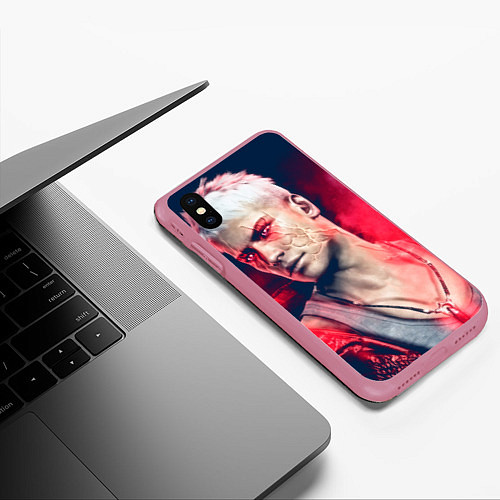 Чехол iPhone XS Max матовый DmC: Devil May Cry / 3D-Малиновый – фото 3