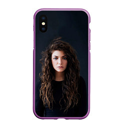 Чехол iPhone XS Max матовый Lorde, цвет: 3D-фиолетовый
