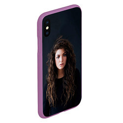 Чехол iPhone XS Max матовый Lorde, цвет: 3D-фиолетовый — фото 2