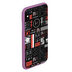 Чехол iPhone XS Max матовый 21 Pilots: Geometry, цвет: 3D-фиолетовый — фото 2