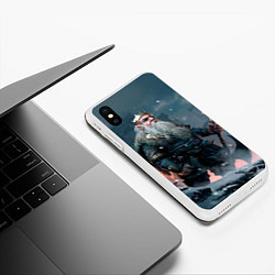 Чехол iPhone XS Max матовый Witcher gwent 7, цвет: 3D-белый — фото 2