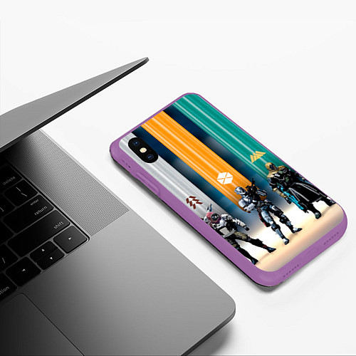 Чехол iPhone XS Max матовый Destiny 8 / 3D-Фиолетовый – фото 3