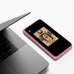Чехол iPhone XS Max матовый Oblivion, цвет: 3D-малиновый — фото 2