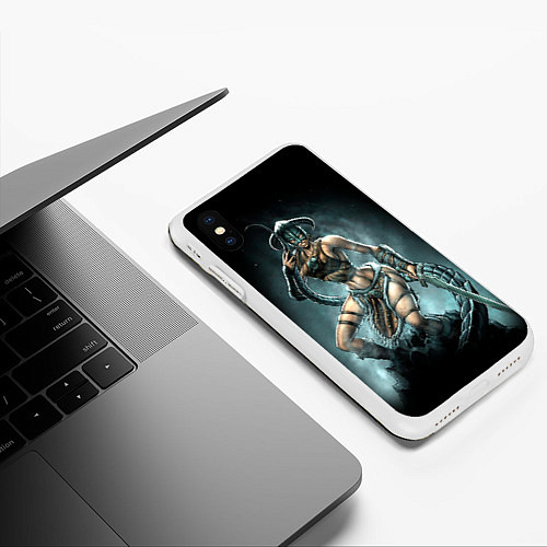 Чехол iPhone XS Max матовый Довакинка / 3D-Белый – фото 3