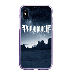 Чехол iPhone XS Max матовый Paparoach: Fear, цвет: 3D-светло-сиреневый