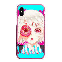 Чехол iPhone XS Max матовый Juuzou Suzuya, цвет: 3D-малиновый