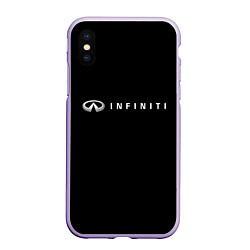 Чехол iPhone XS Max матовый Infiniti, цвет: 3D-светло-сиреневый