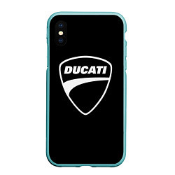 Чехол iPhone XS Max матовый Ducati, цвет: 3D-мятный