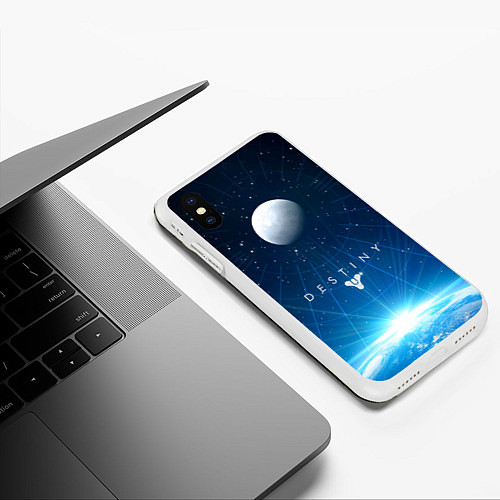 Чехол iPhone XS Max матовый Destiny Space / 3D-Белый – фото 3
