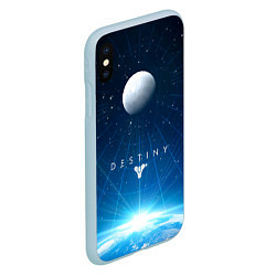 Чехол iPhone XS Max матовый Destiny Space, цвет: 3D-голубой — фото 2