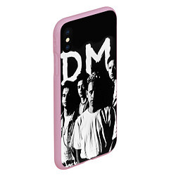 Чехол iPhone XS Max матовый Depeche mode: black, цвет: 3D-розовый — фото 2