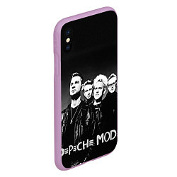 Чехол iPhone XS Max матовый Depeche Mode: mono, цвет: 3D-сиреневый — фото 2