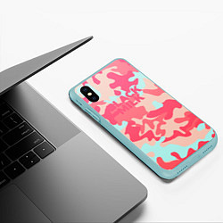 Чехол iPhone XS Max матовый Black Milk: pink, цвет: 3D-мятный — фото 2