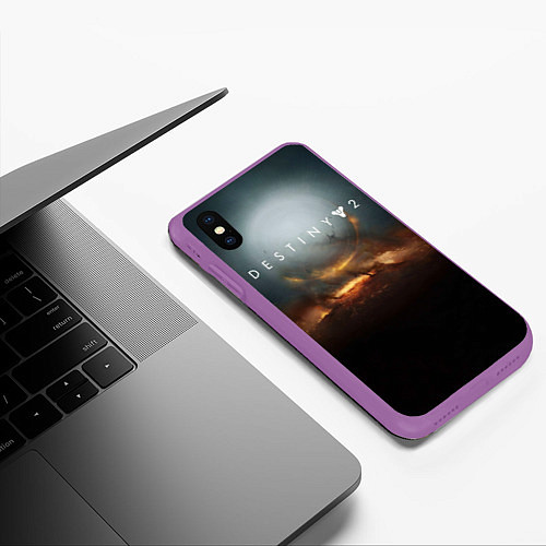 Чехол iPhone XS Max матовый Destiny 2 / 3D-Фиолетовый – фото 3