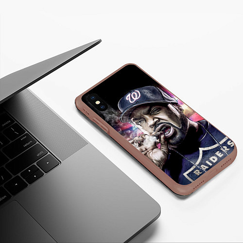 Чехол iPhone XS Max матовый Ice Cube: Big boss / 3D-Коричневый – фото 3