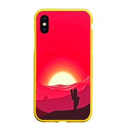 Чехол iPhone XS Max матовый Gorgeous sunset, цвет: 3D-желтый