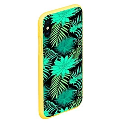 Чехол iPhone XS Max матовый Tropical pattern, цвет: 3D-желтый — фото 2