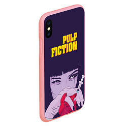 Чехол iPhone XS Max матовый Pulp Fiction: Dope Heart, цвет: 3D-баблгам — фото 2