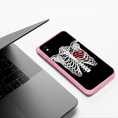 Чехол iPhone XS Max матовый Кукрыниксы: Скелет / 3D-Баблгам – фото 3